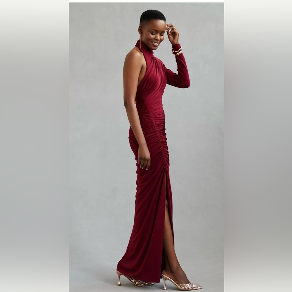 Misha - Pauline One-Shoulder Fitted Gown